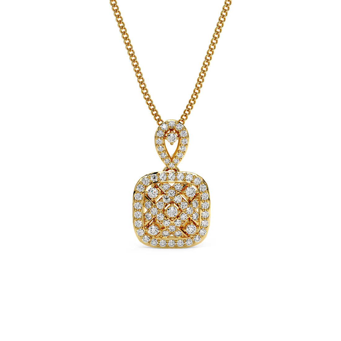 Regal Cushion CZ Pendant