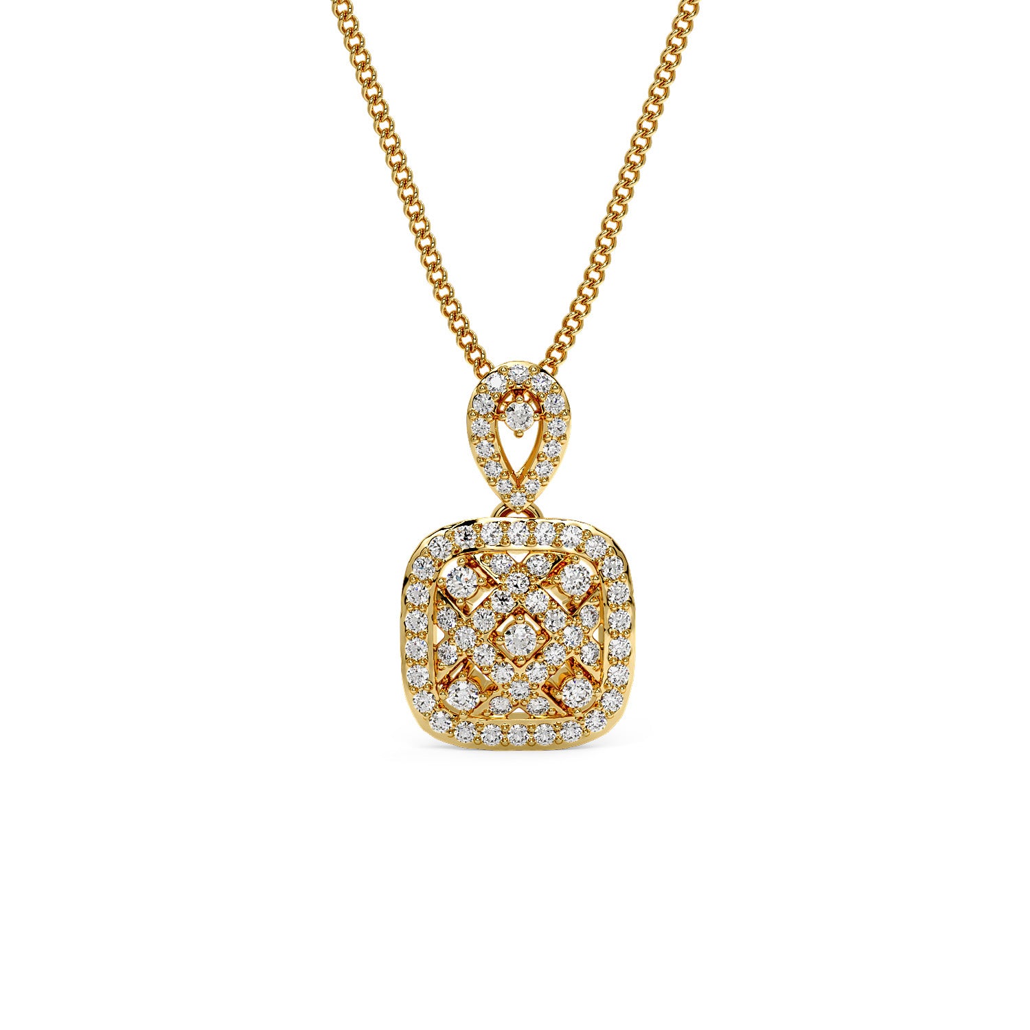 Regal Cushion CZ Pendant