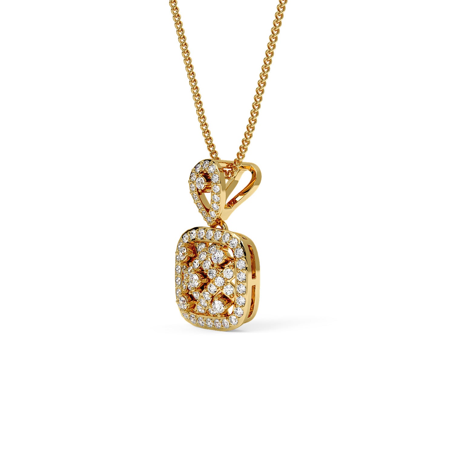 Regal Cushion CZ Pendant