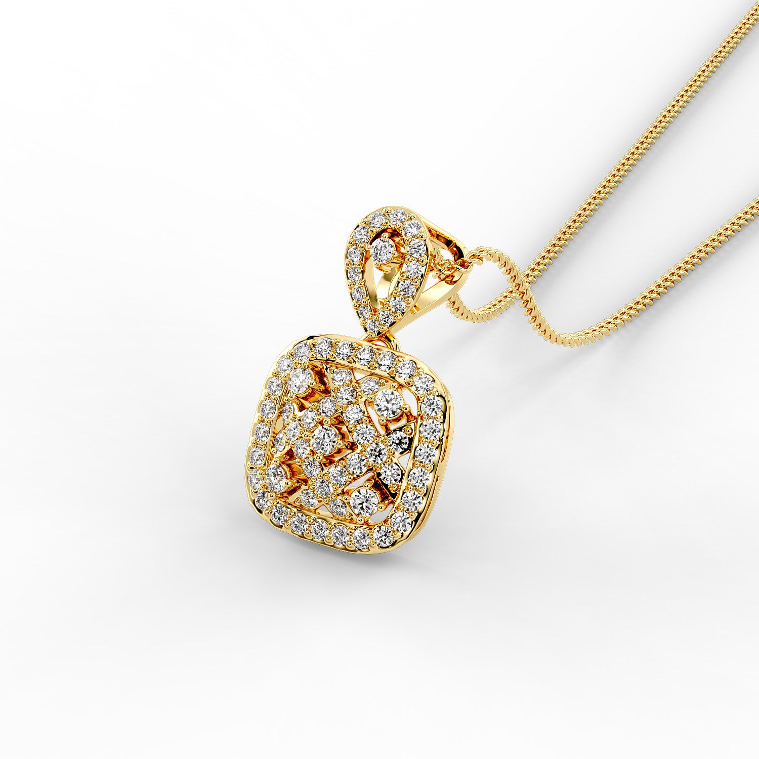 Regal Cushion CZ Pendant