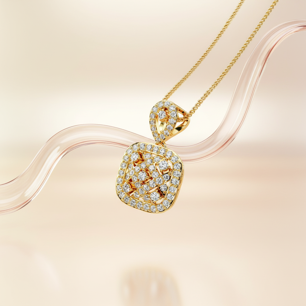Regal Cushion CZ Pendant