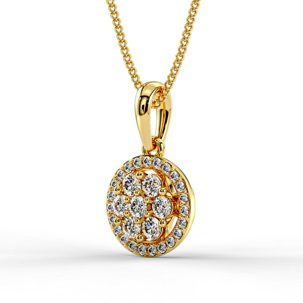 Radiant Bloom CZ Pendant