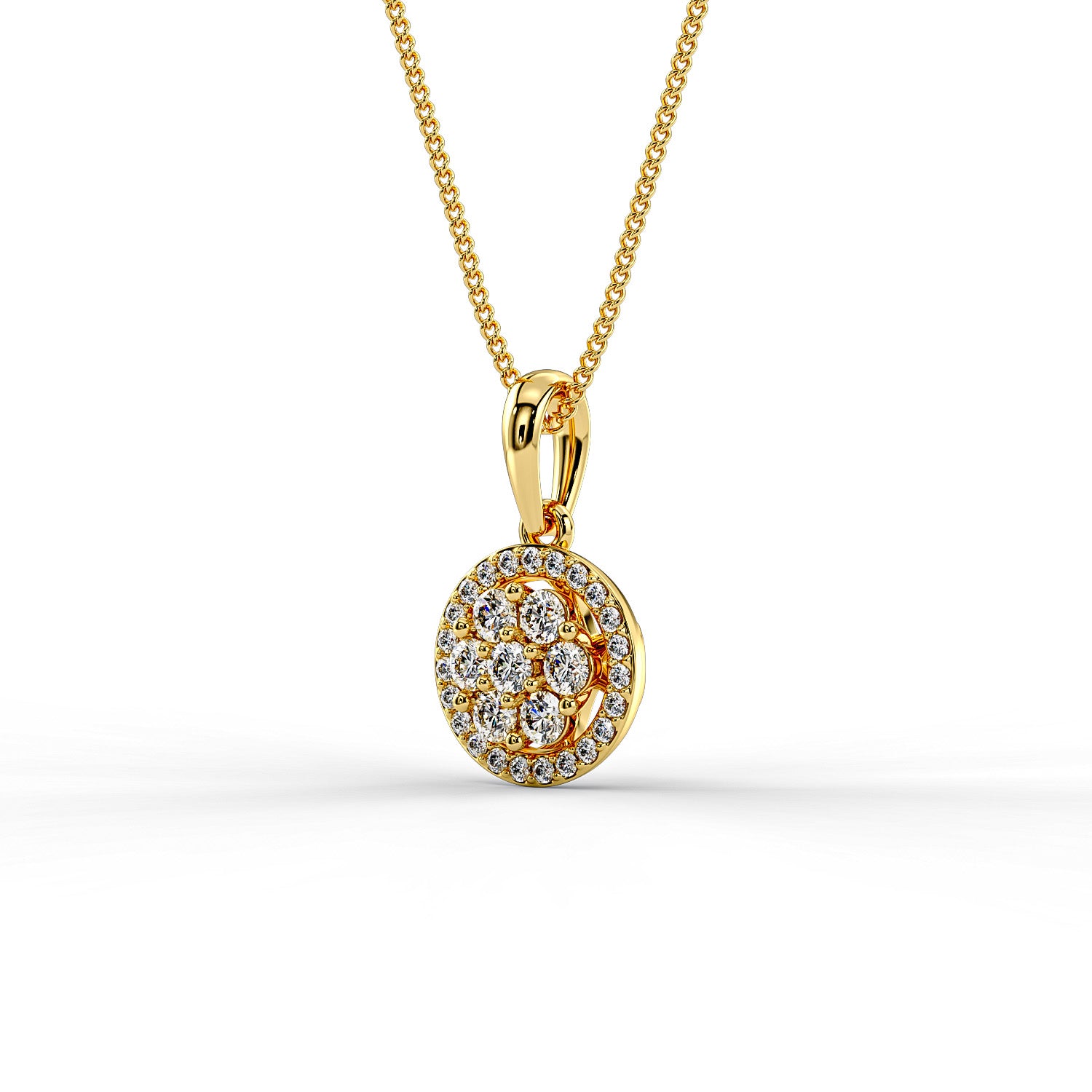 Radiant Bloom CZ Pendant