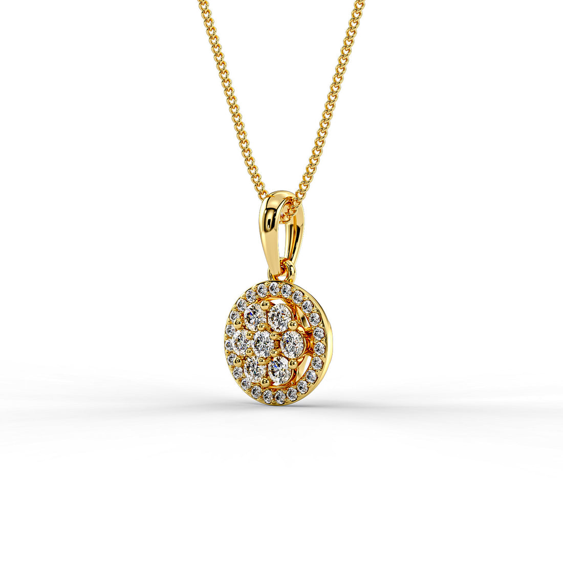 Radiant Bloom CZ Pendant