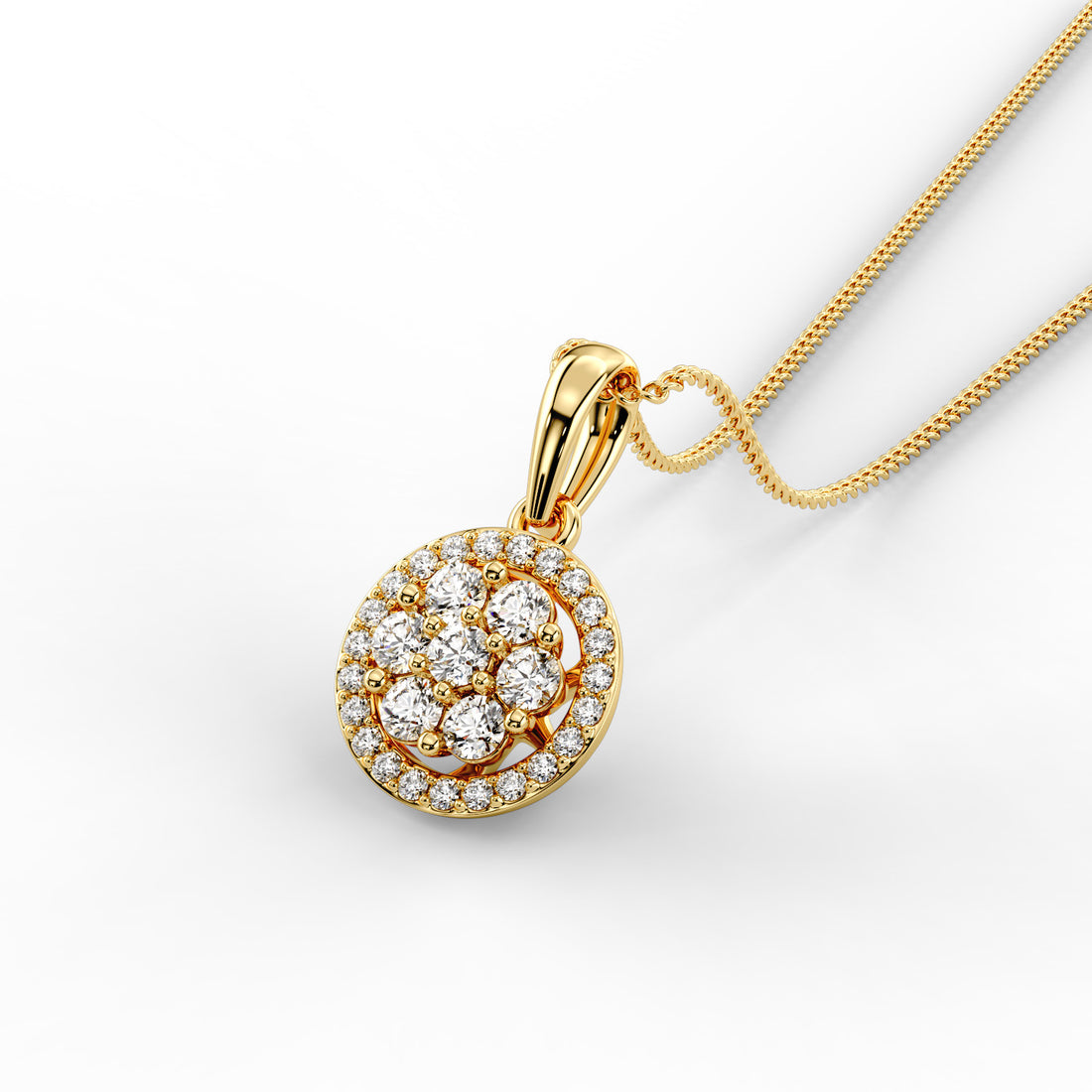 Radiant Bloom CZ Pendant