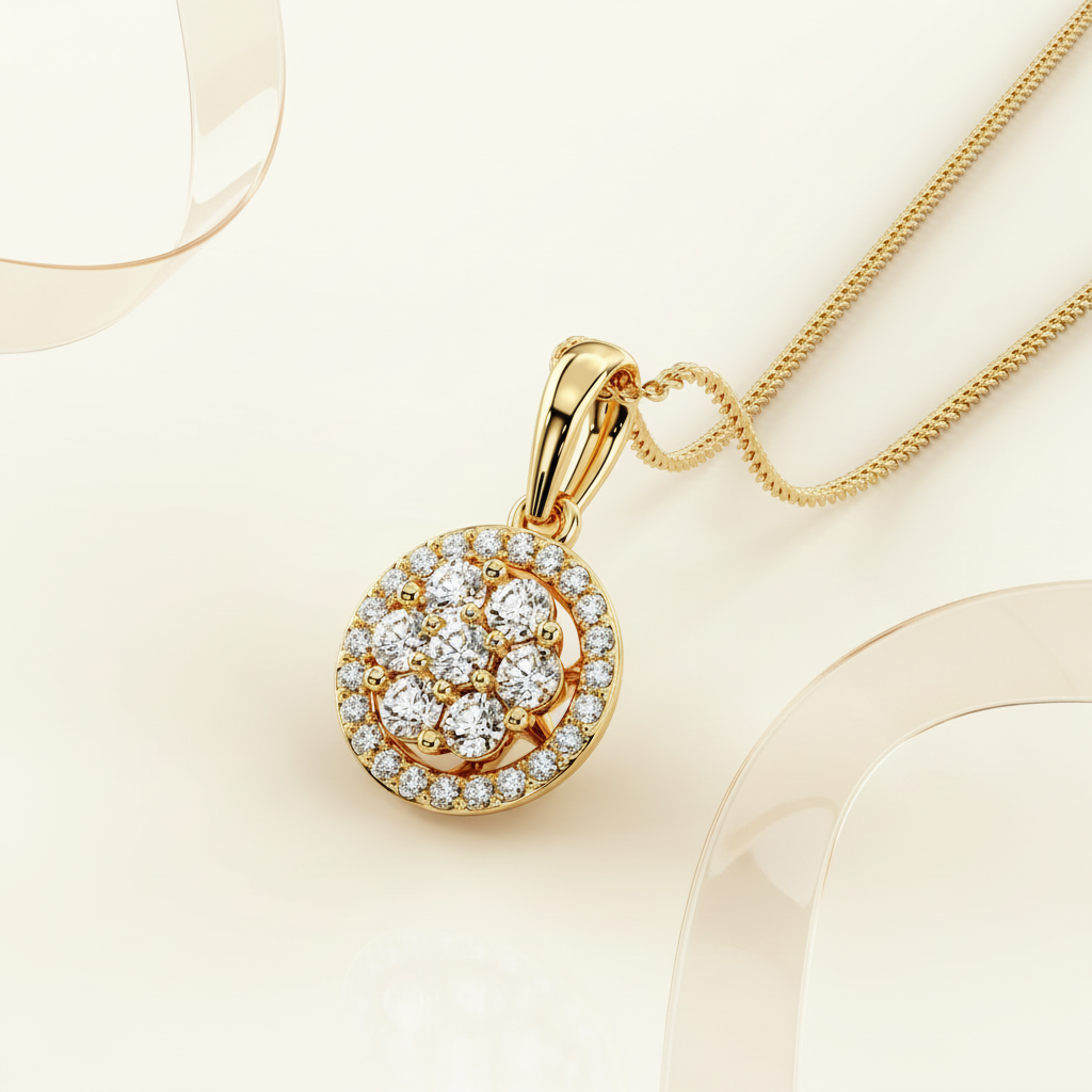 Radiant Bloom CZ Pendant