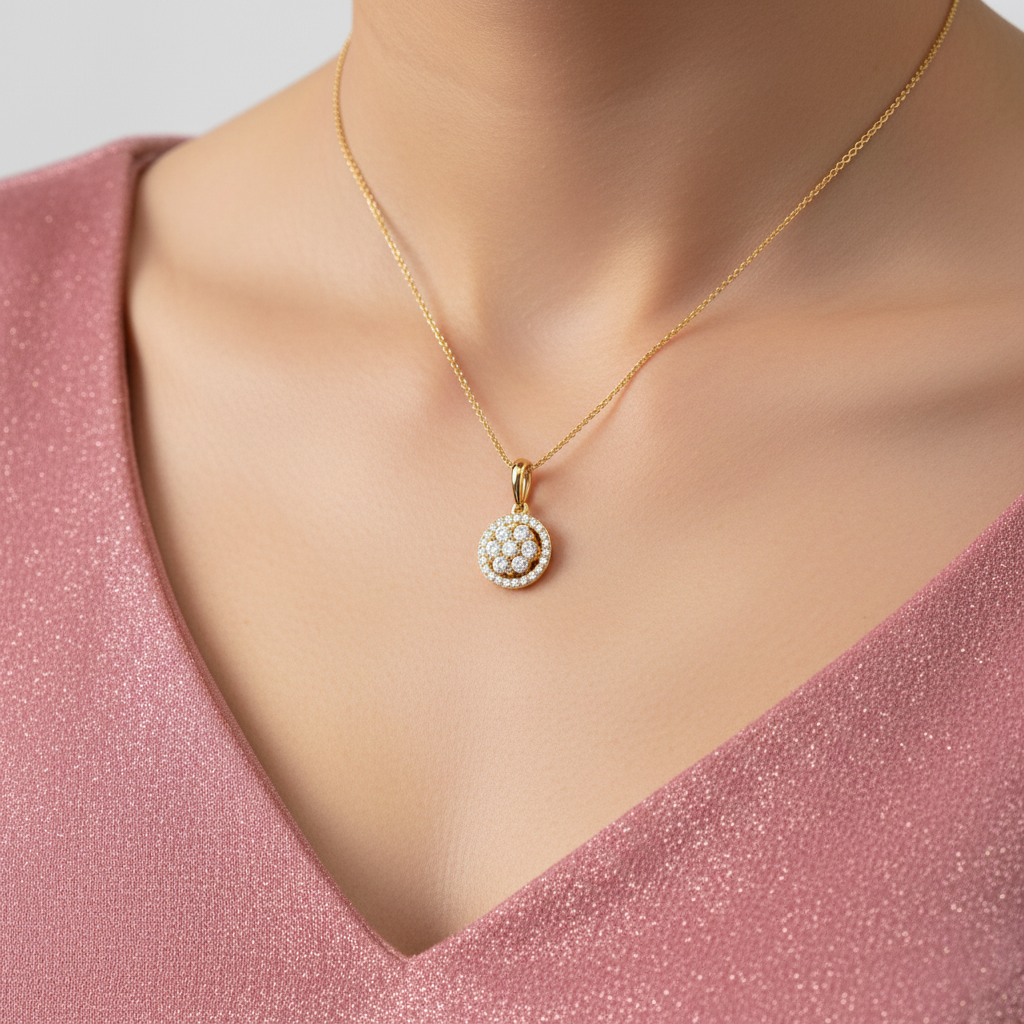 Radiant Bloom CZ Pendant