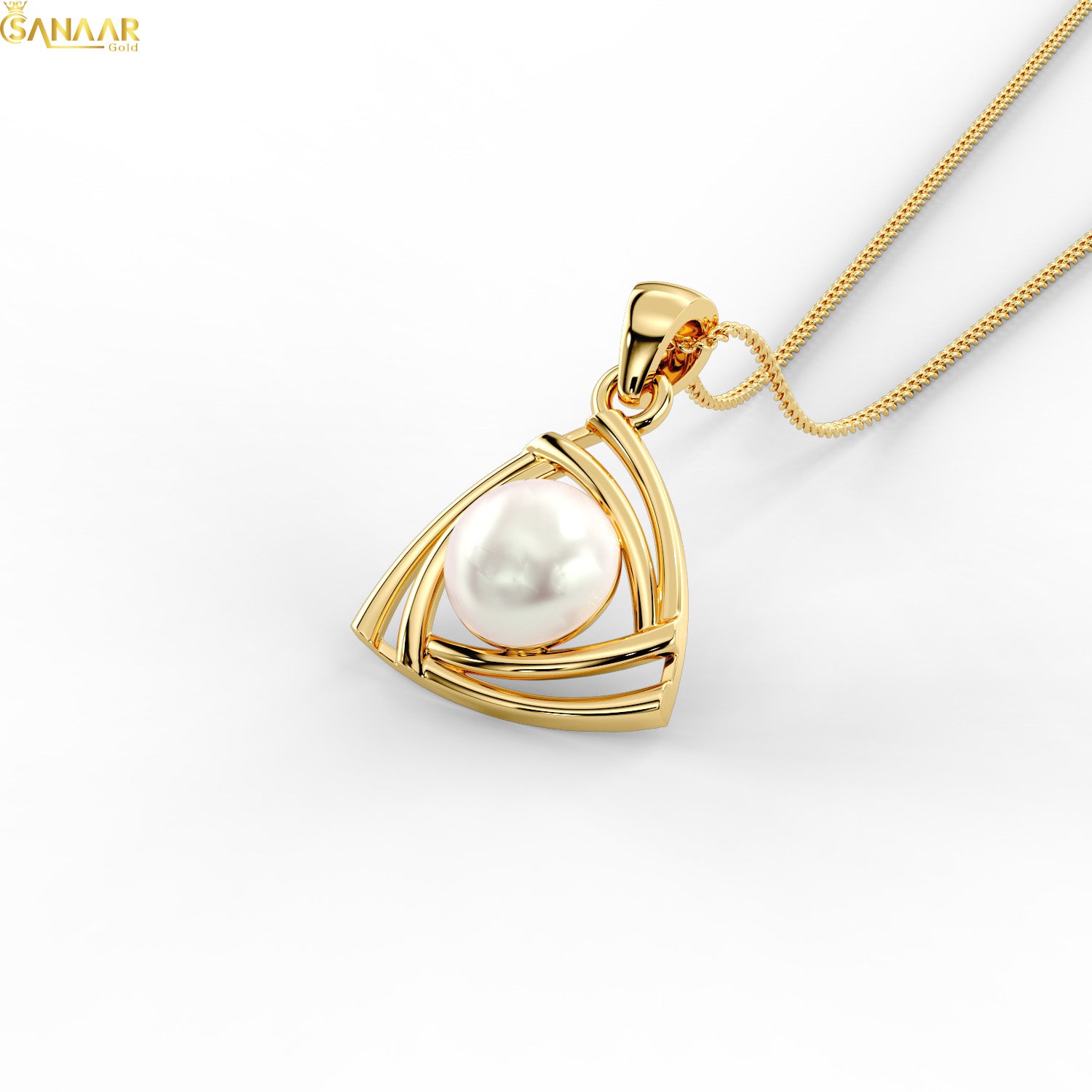 Tri-Aura Pearl Pendant