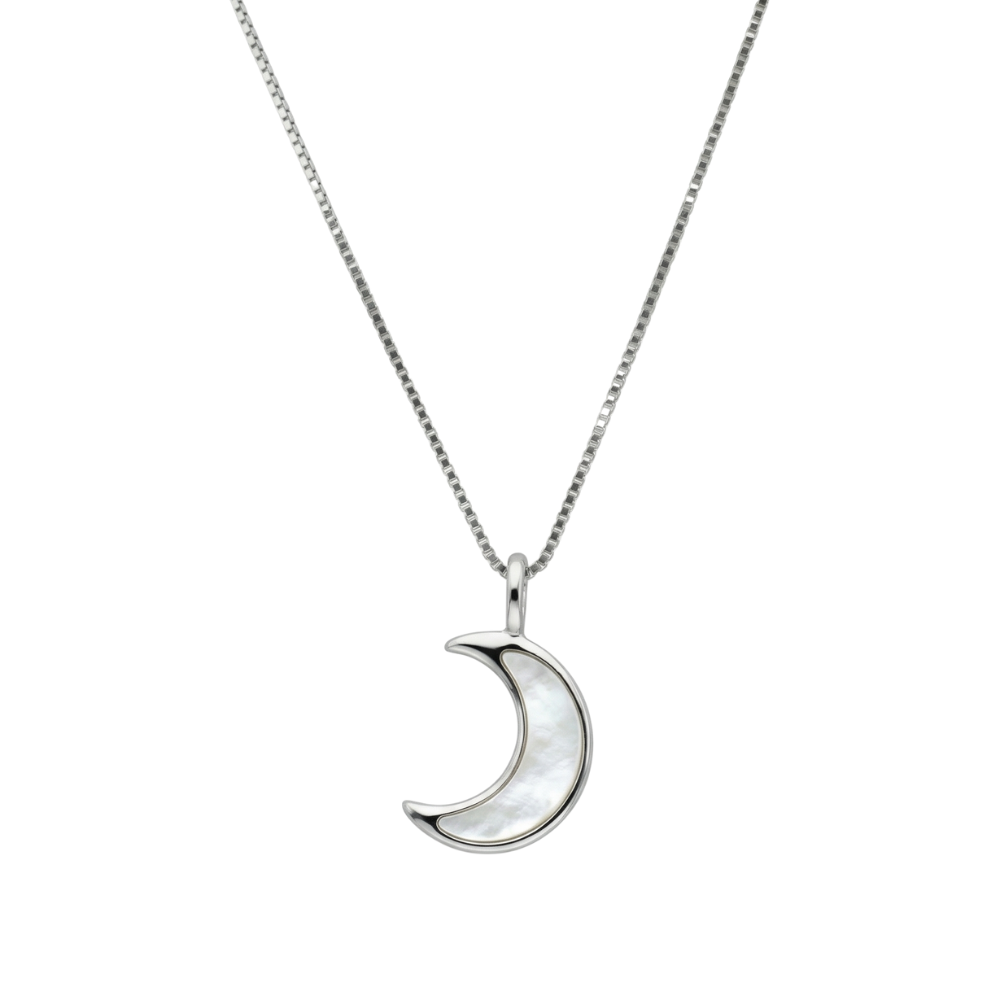 Silver Crescent Moon Pendant