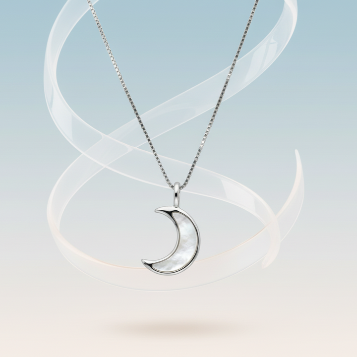 Silver Crescent Moon Pendant