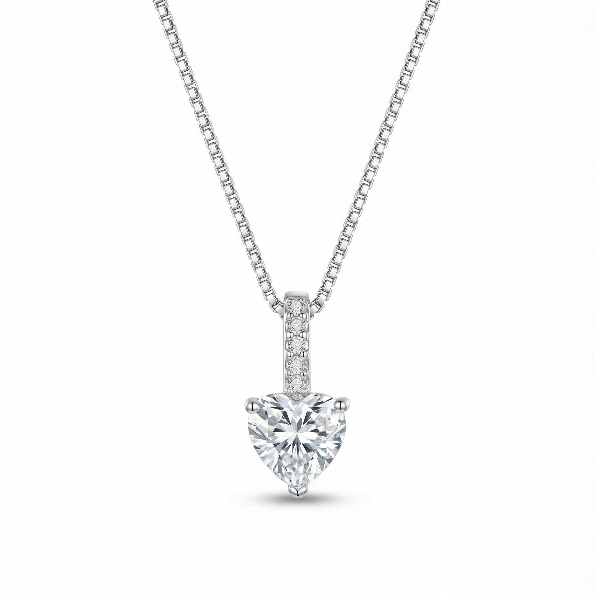 Silver Dual Pendant Necklace