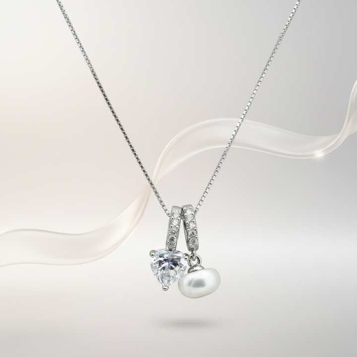 Silver Dual Pendant Necklace