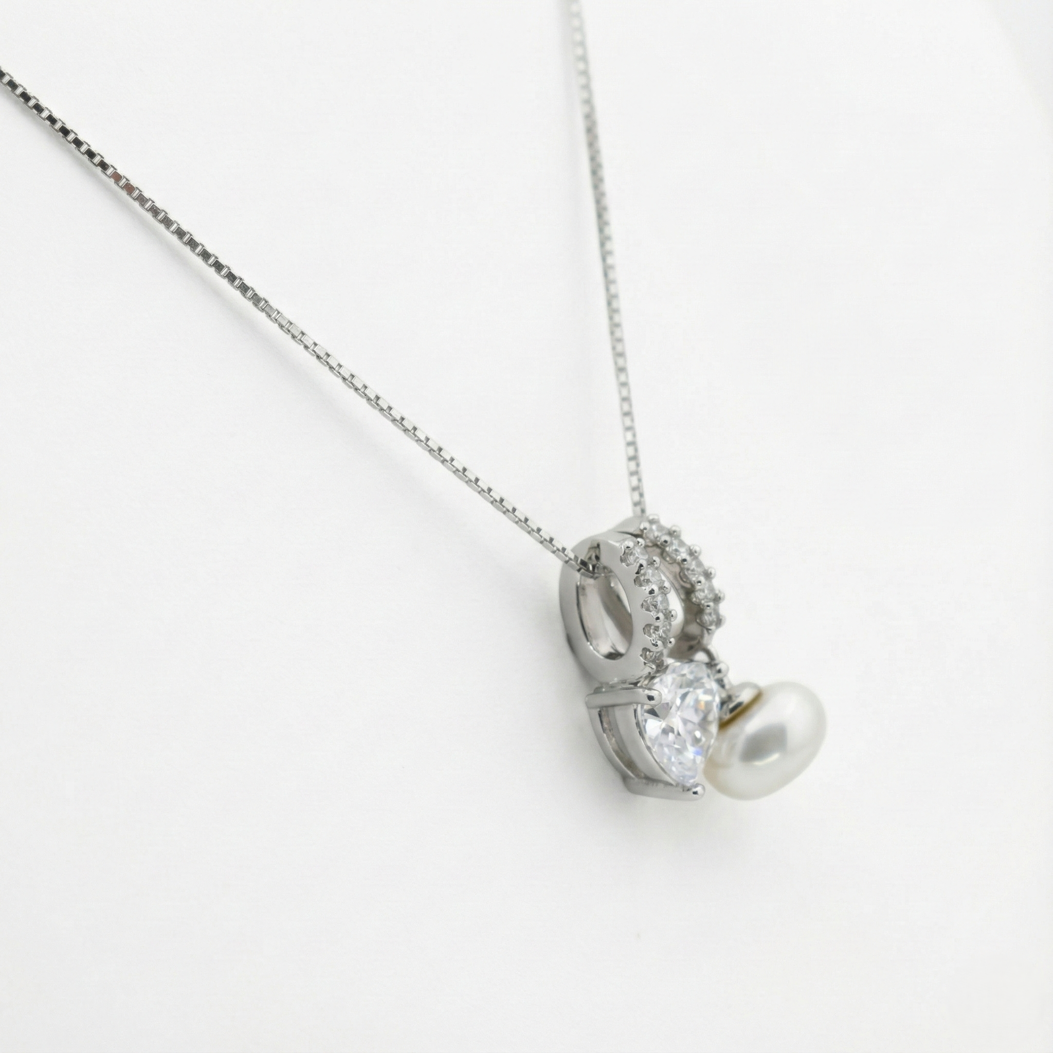 Silver Dual Pendant Necklace