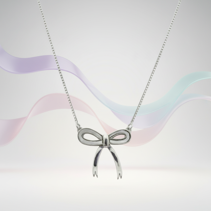 Silver Bow Knot Pendant