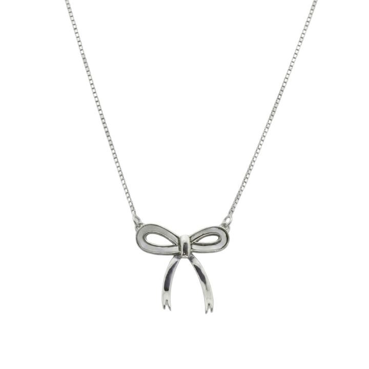 Silver Bow Knot Pendant
