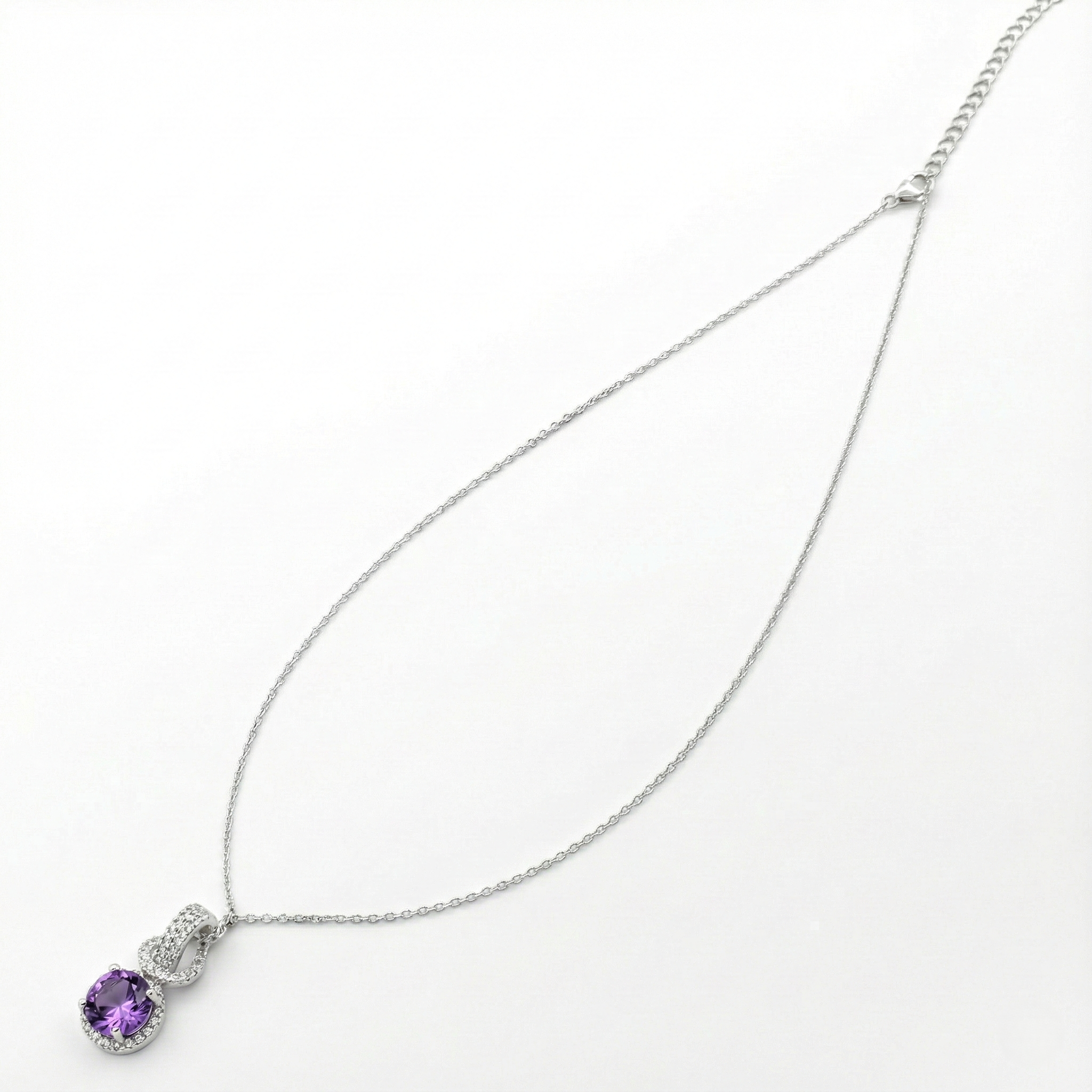 Amethyst Spiral Globe Pendant