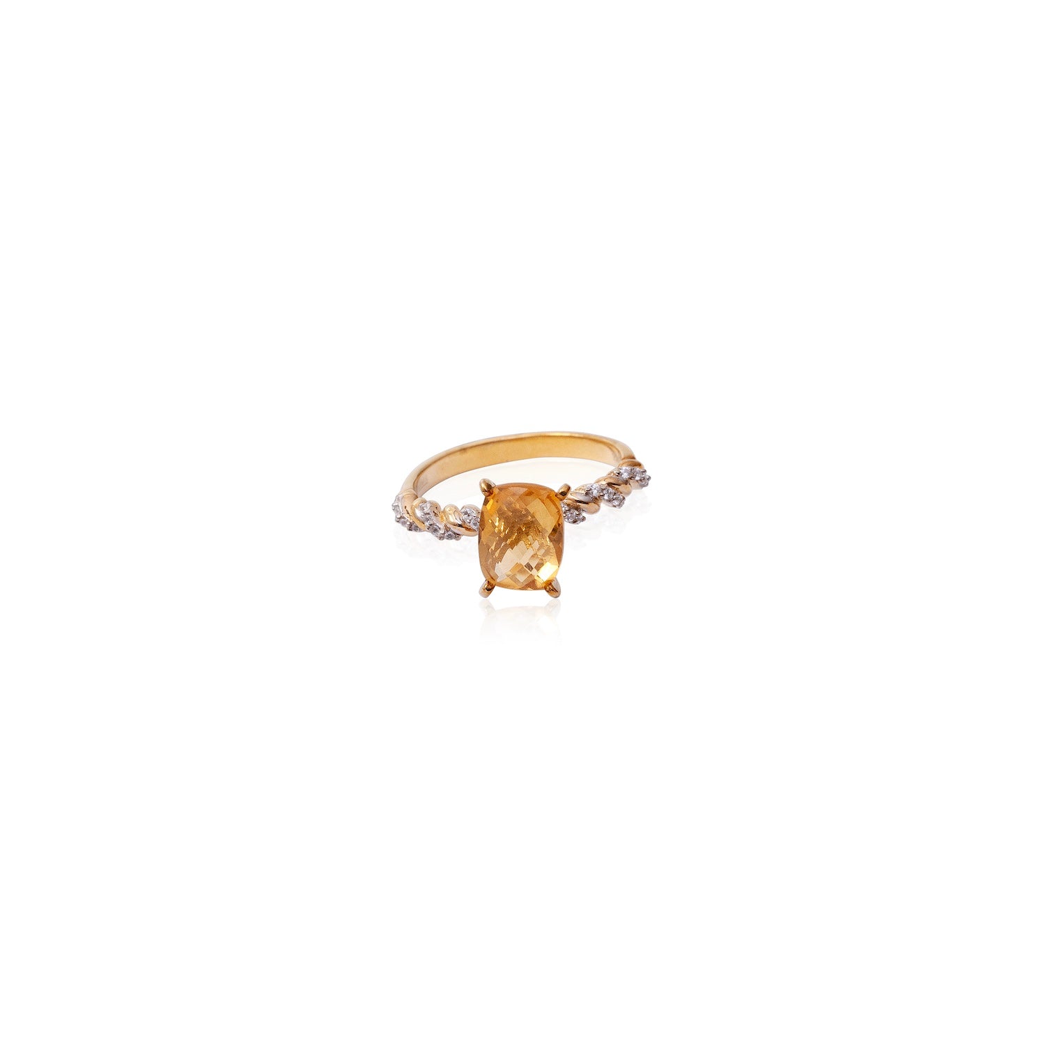 Sunrise Citrine Ring