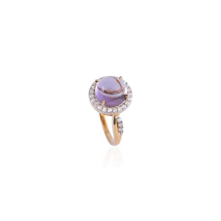 Halo Amethyst Ring