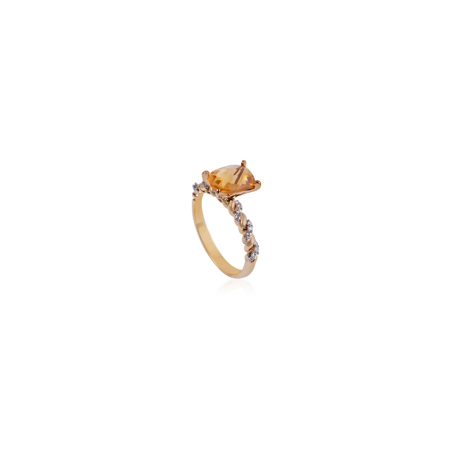 Sunrise Citrine Ring