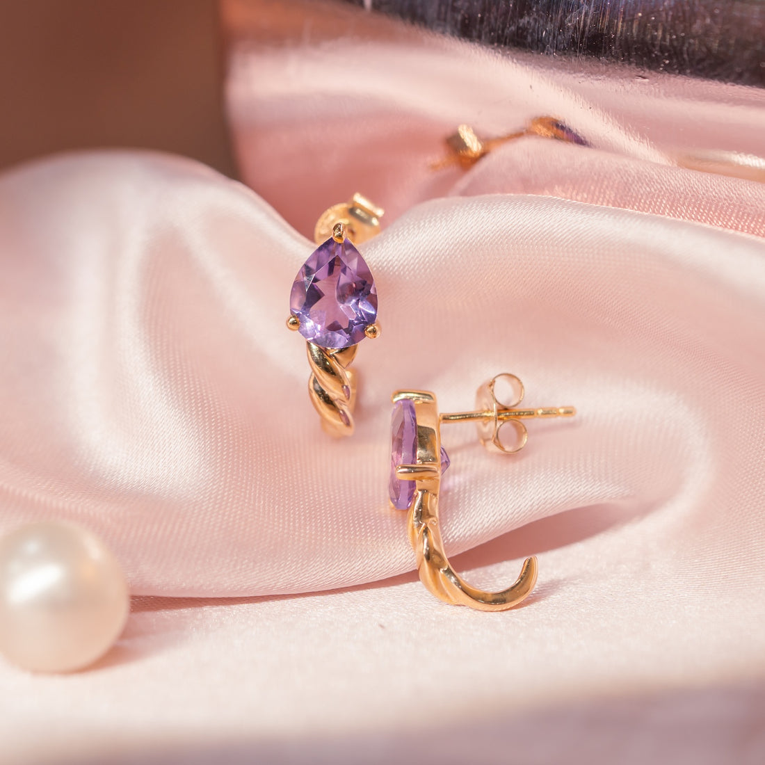 Bloom Amethyst Stud