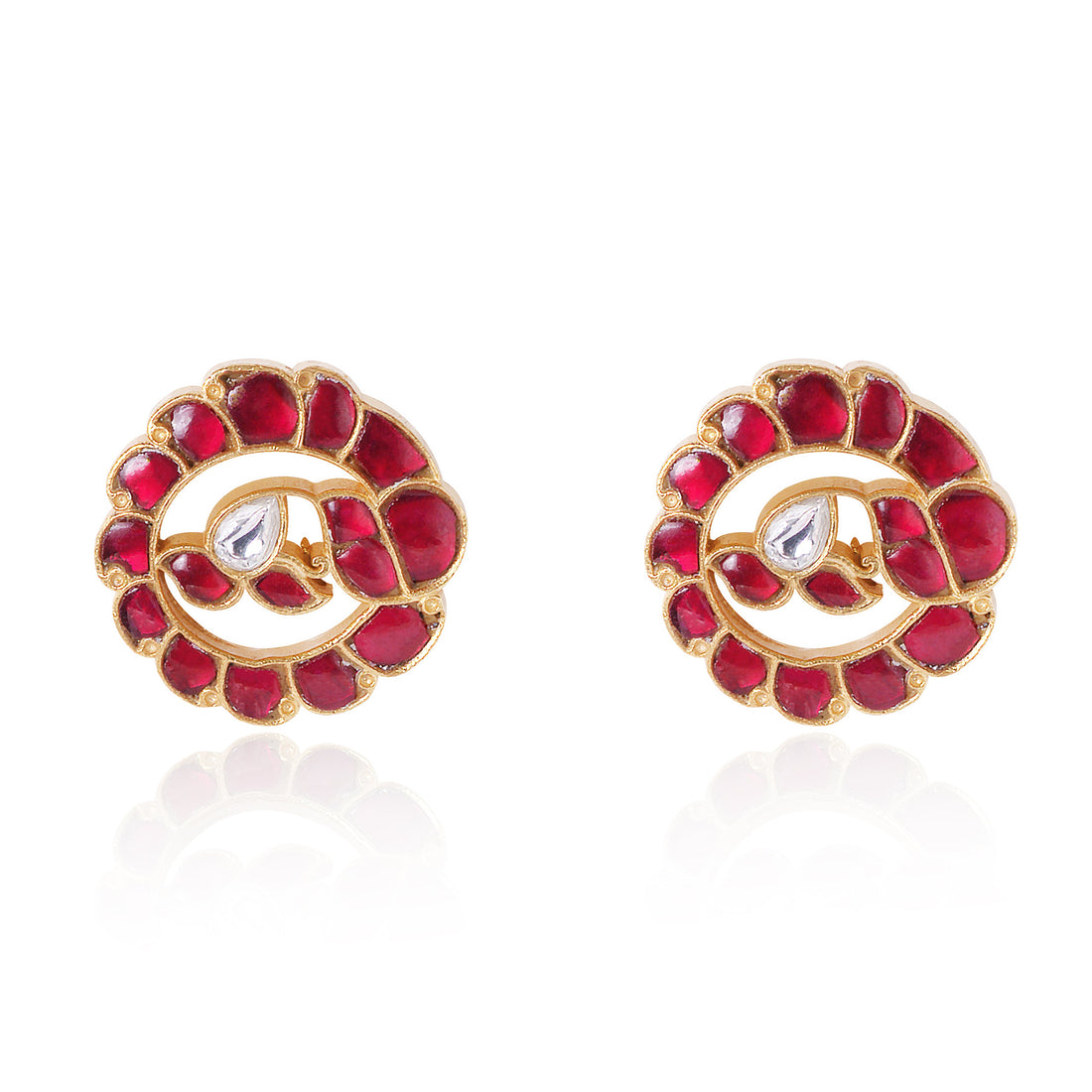 Fusion Petals Kundan Earrings