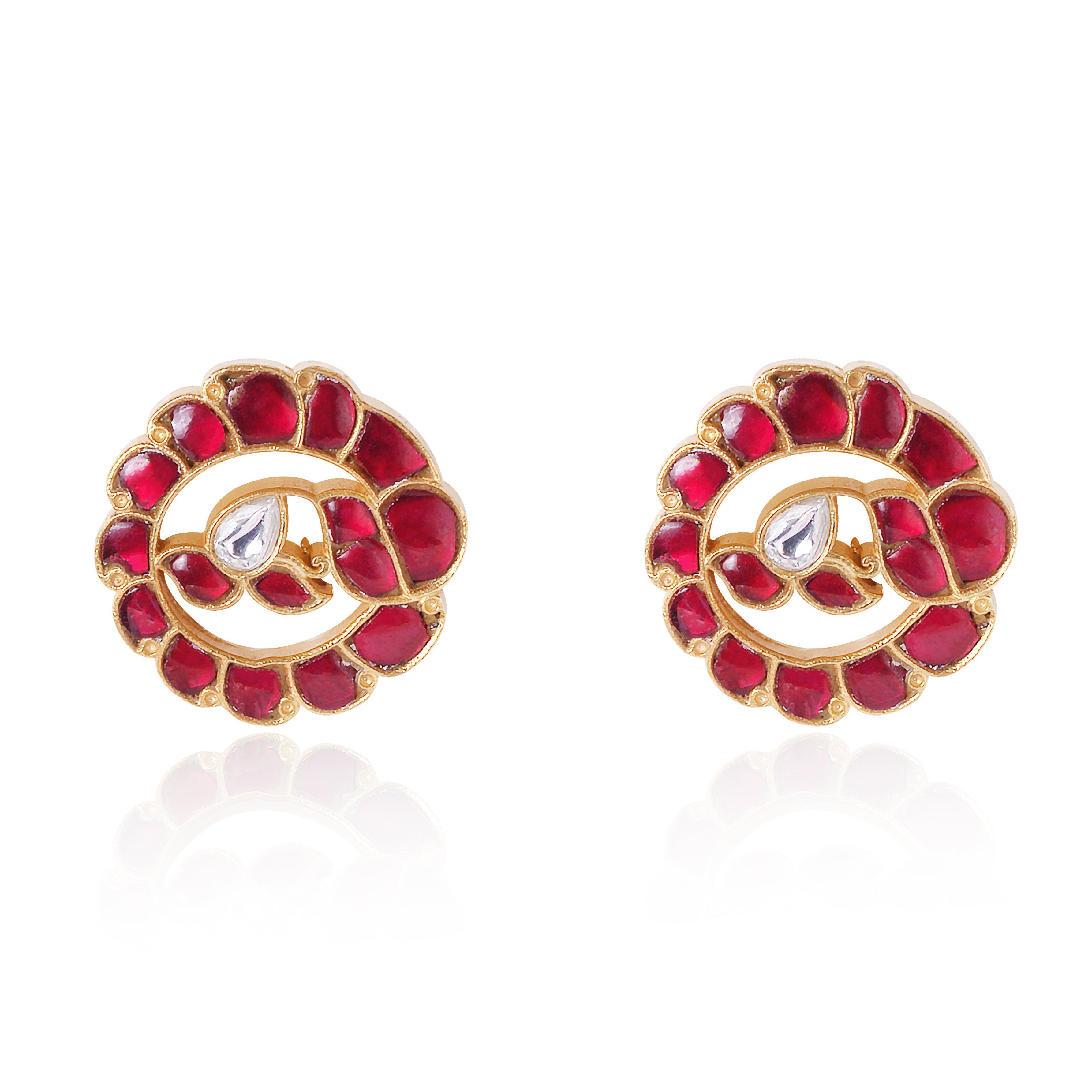 Fusion Petals Kundan Earrings