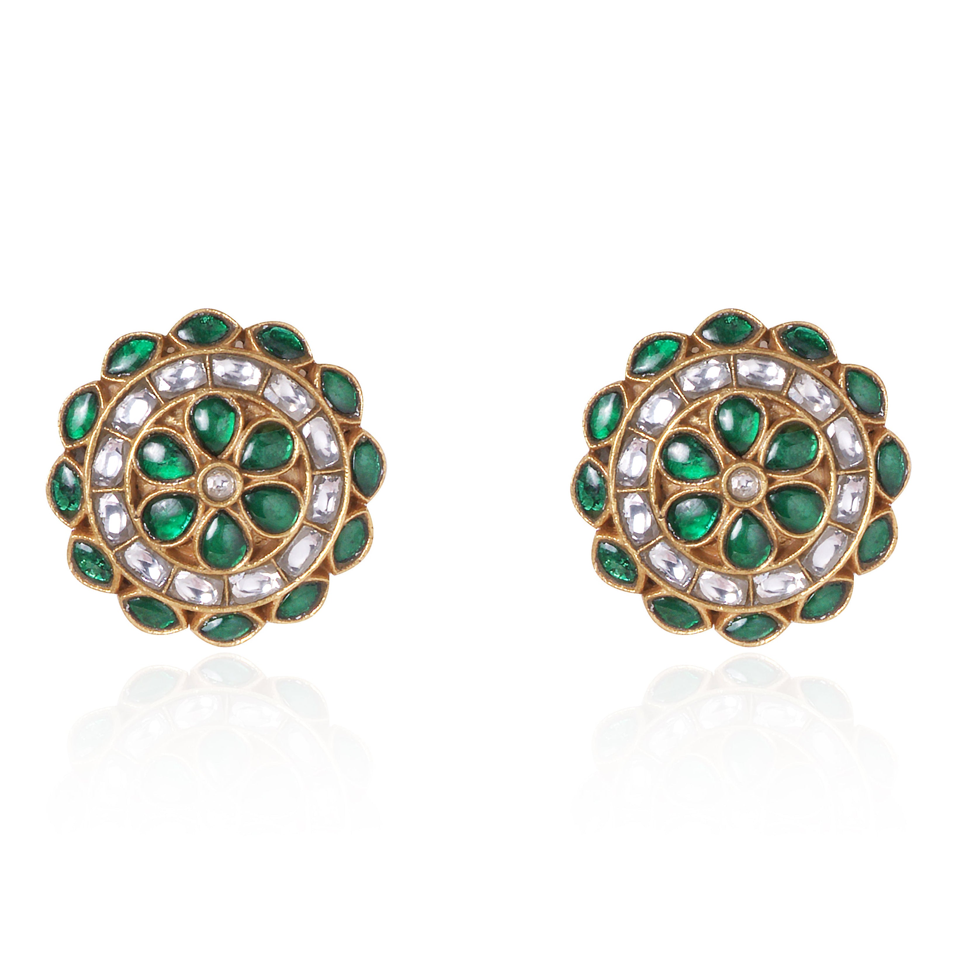 Sunshine Flower Kundan Earrings