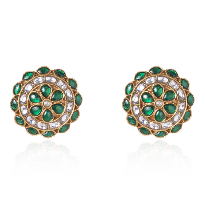 Sunshine Flower Kundan Earrings
