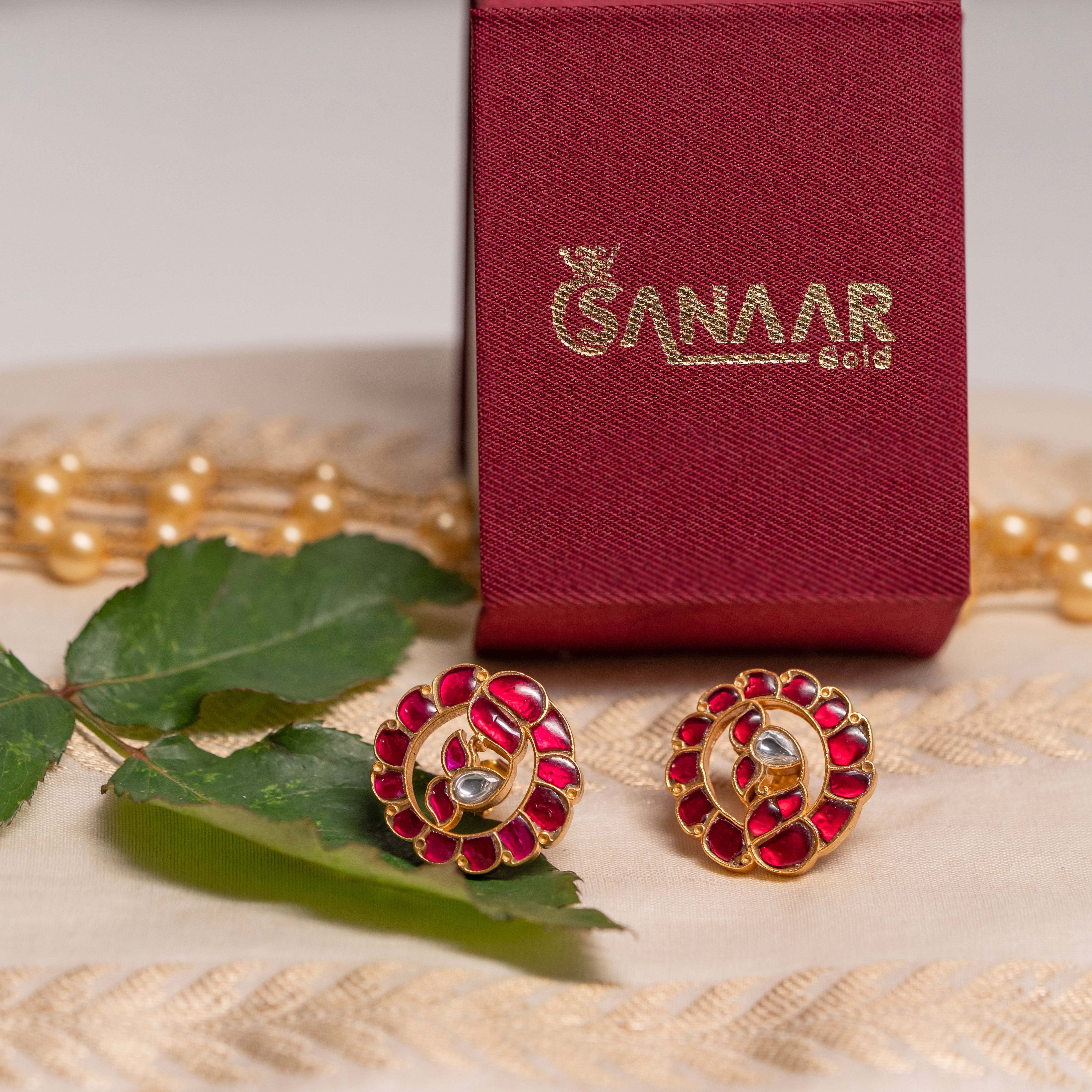 Fusion Petals Kundan Earrings