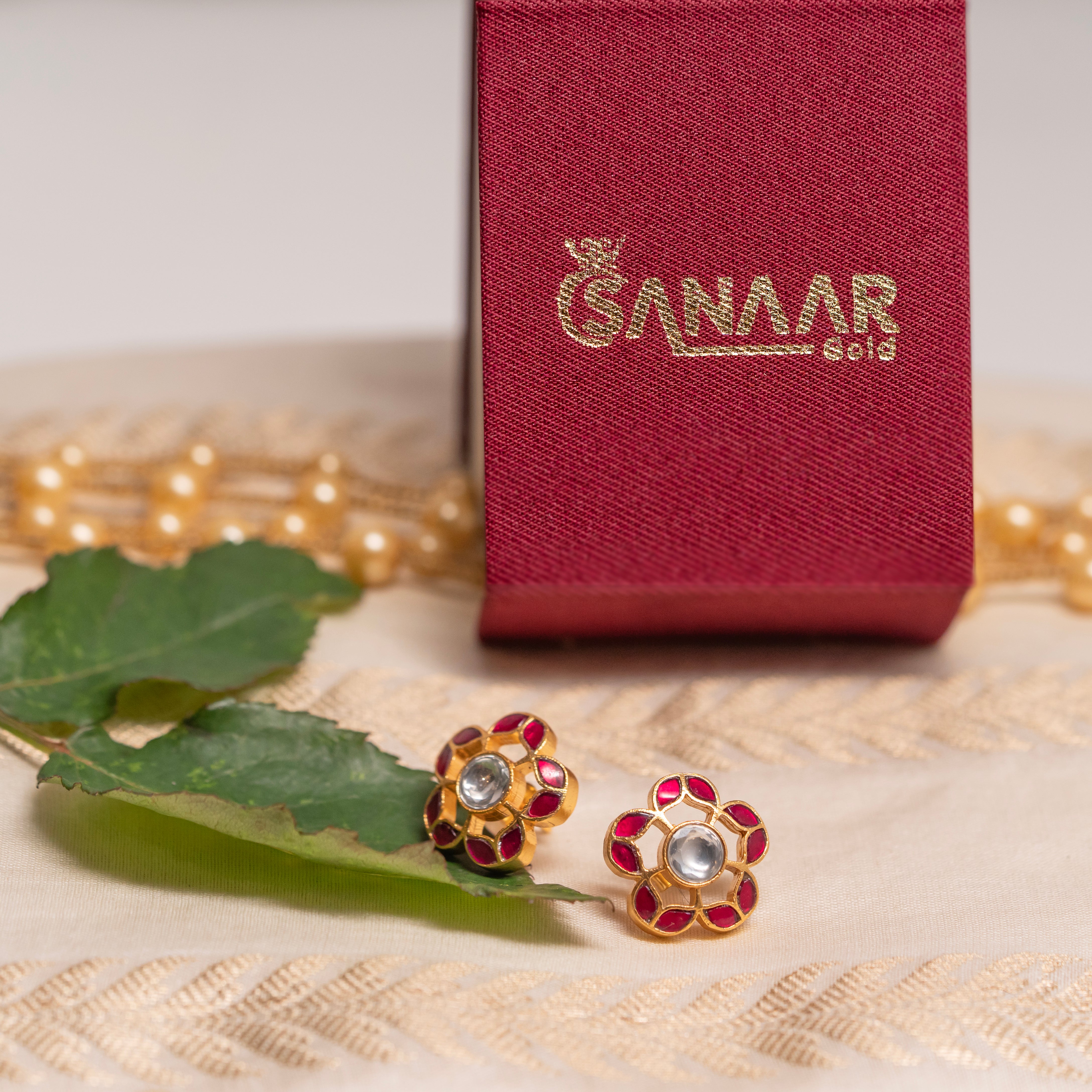 Royal Garden Kundan Studs