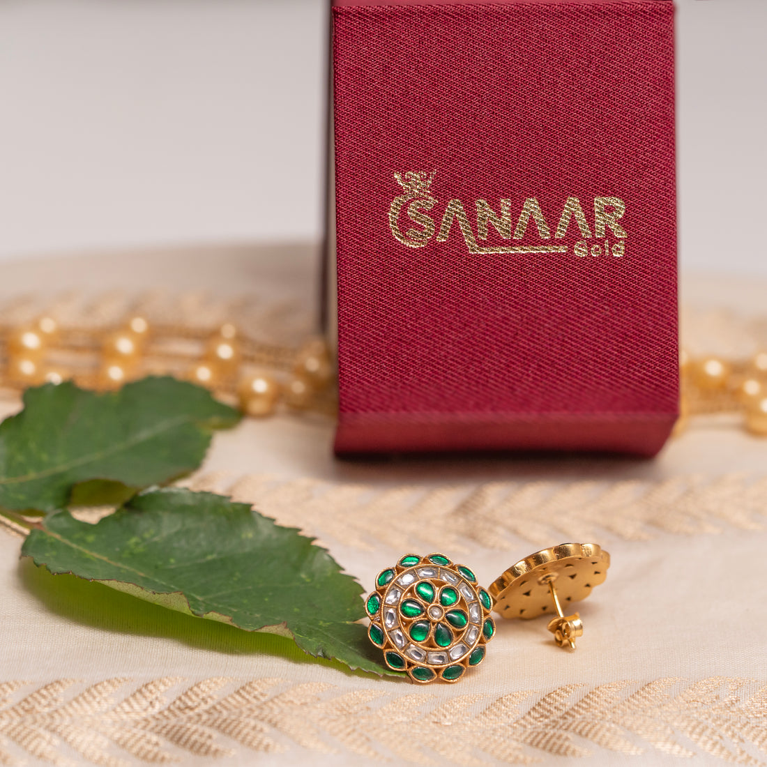 Sunshine Flower Kundan Earrings