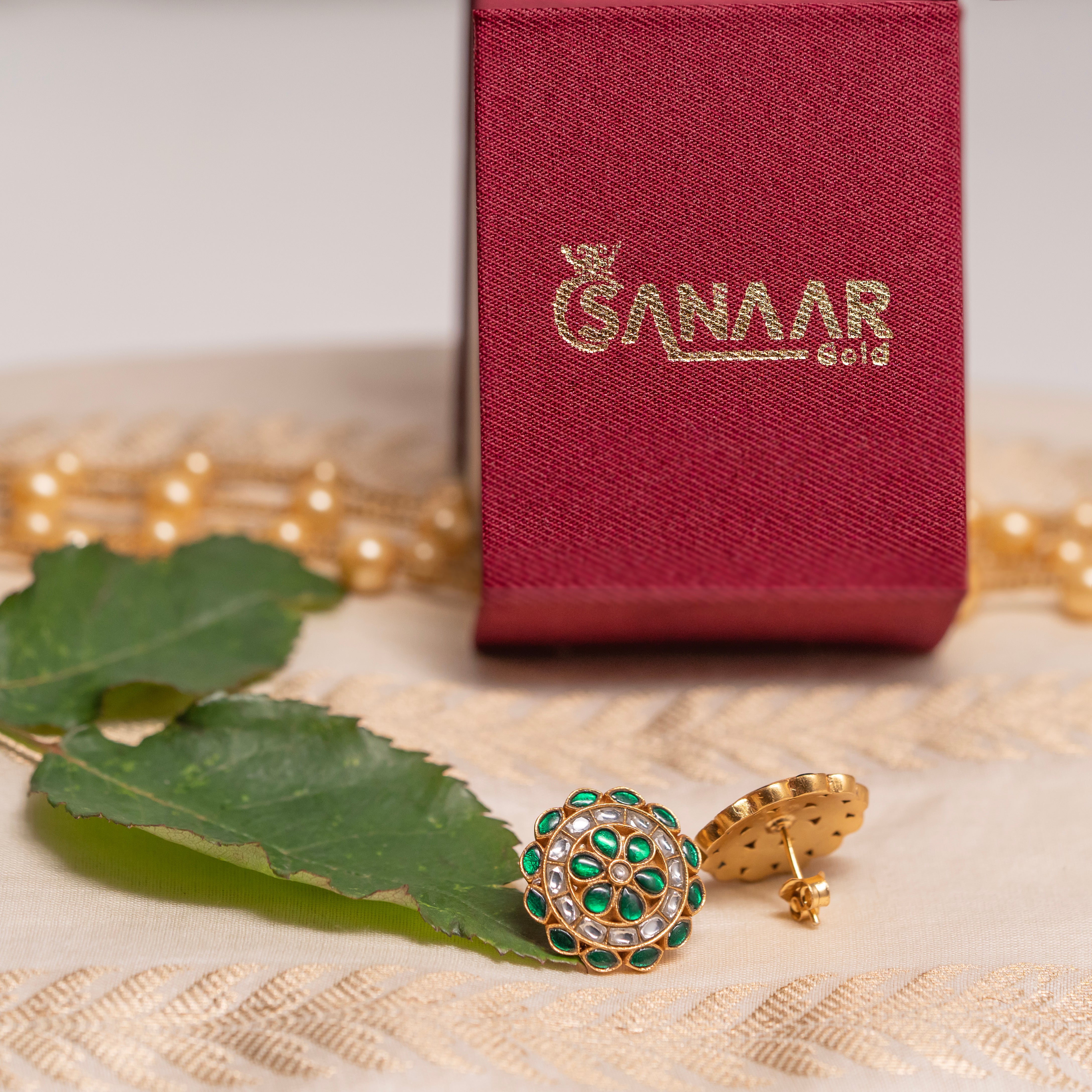 Sunshine Flower Kundan Earrings