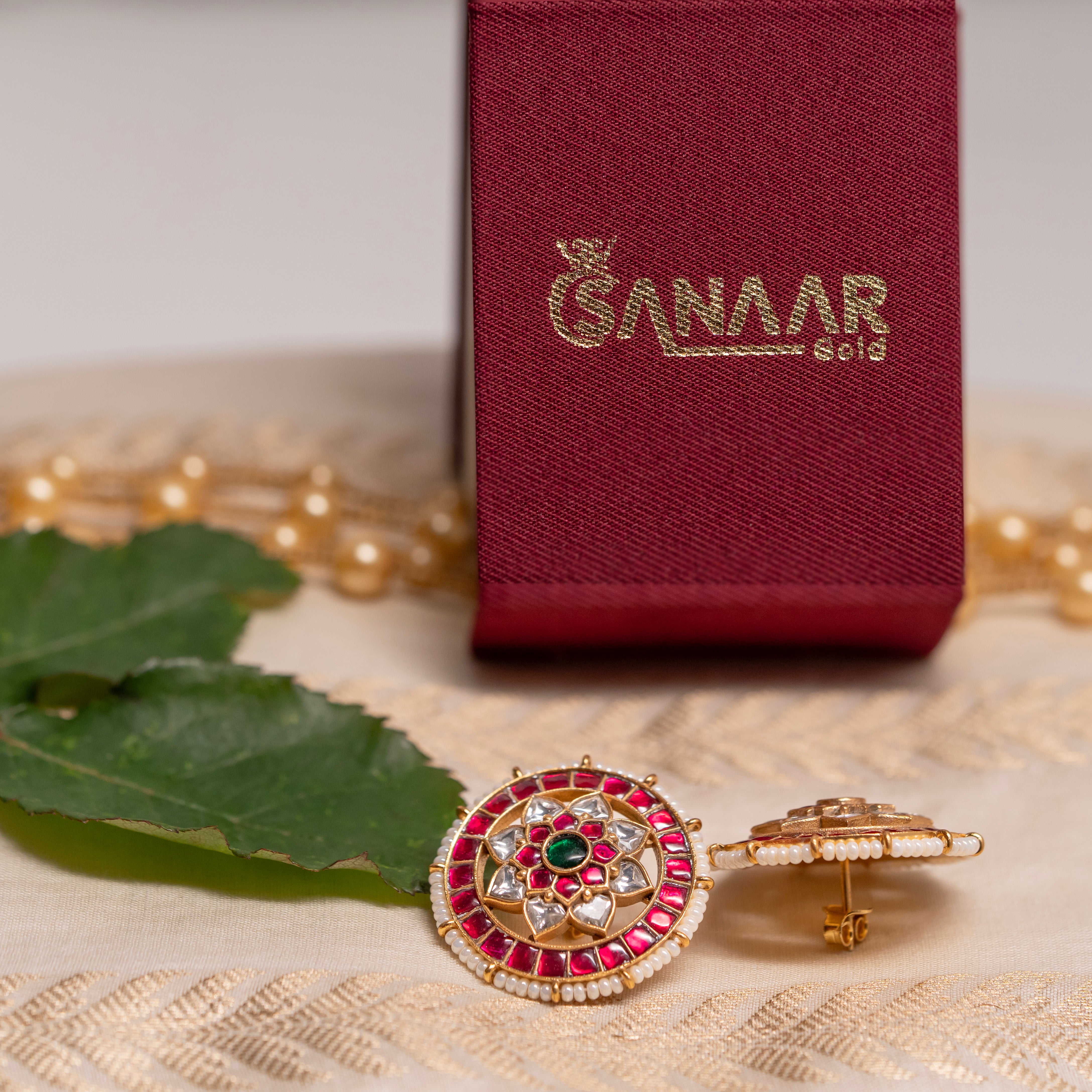 Classic Round Kundan Earrings