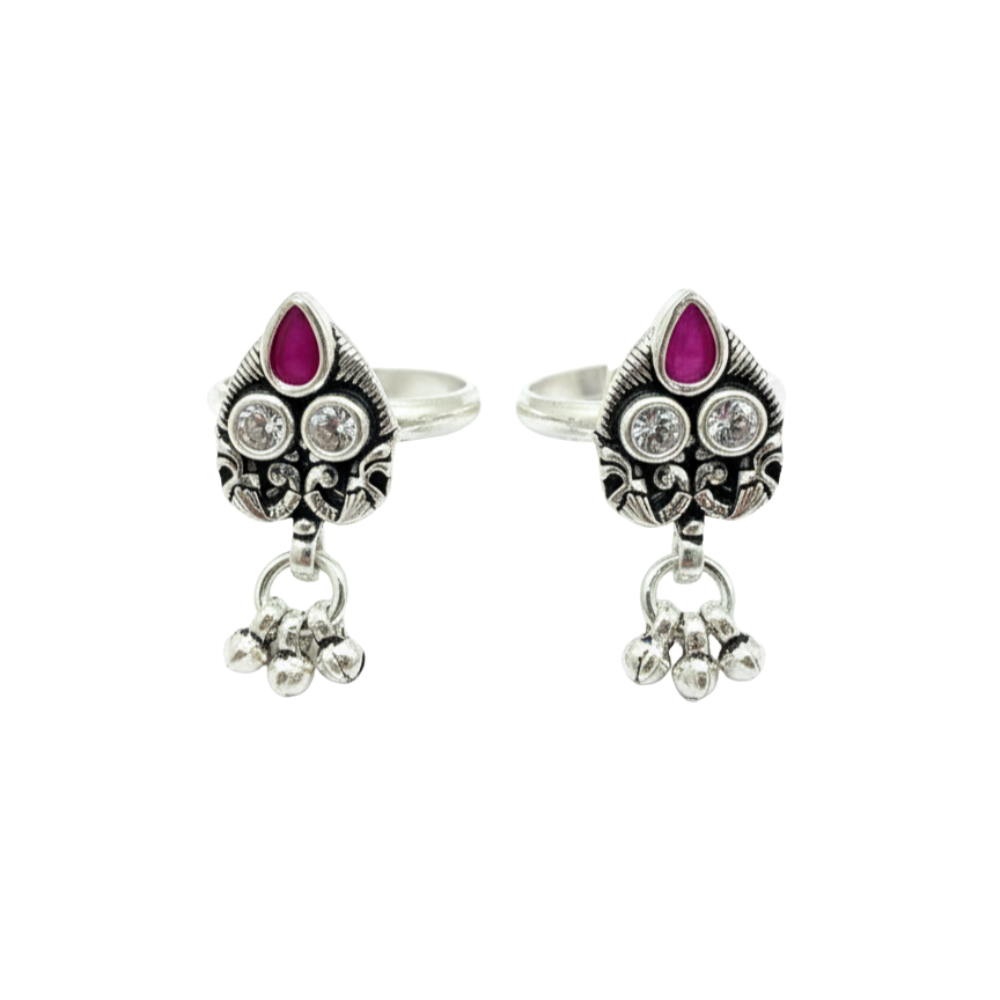 Oxidized Silver Blushbeam Toe Ring