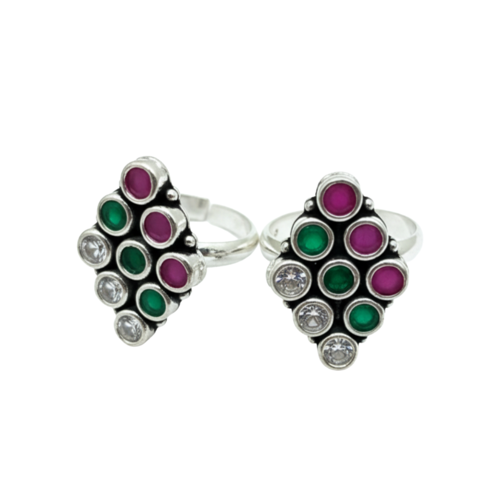 Silver Luxe Aurora Toe Ring