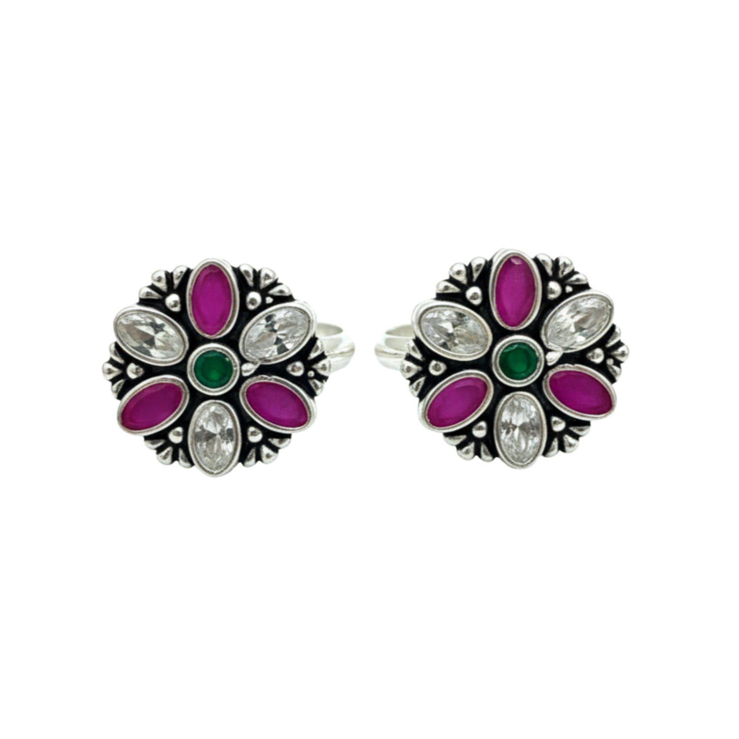 Silver Spectrum Shine Toe Ring