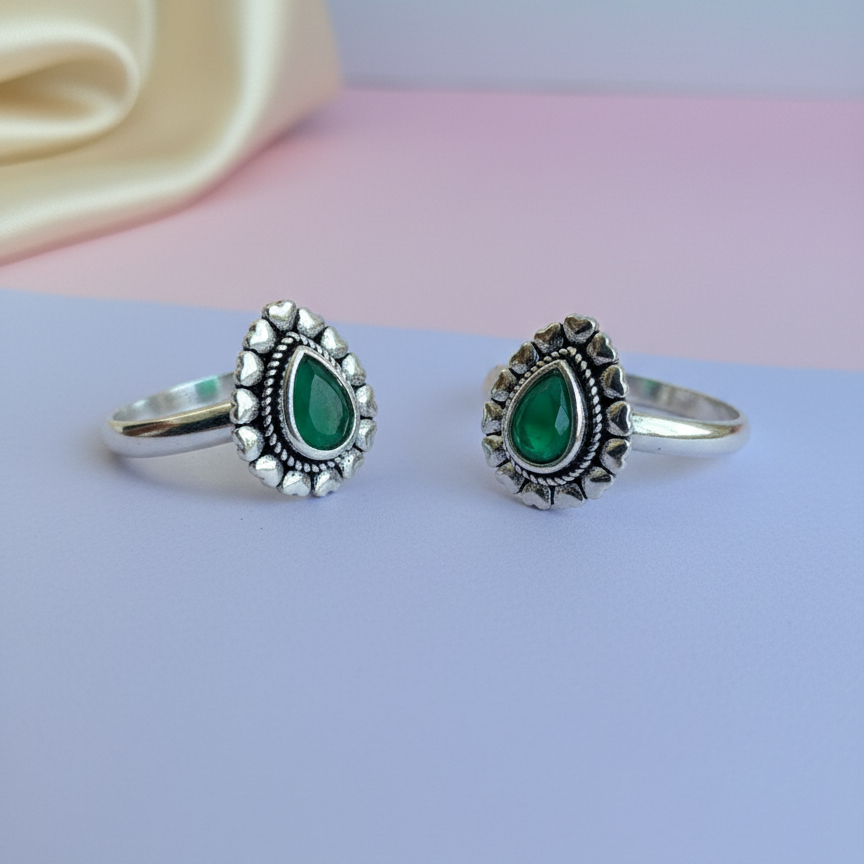 Silver Frost Dot Toe Ring