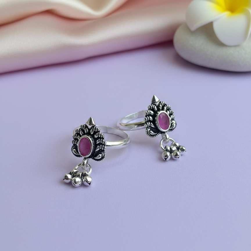 Silver Crystella Shine Toe Ring