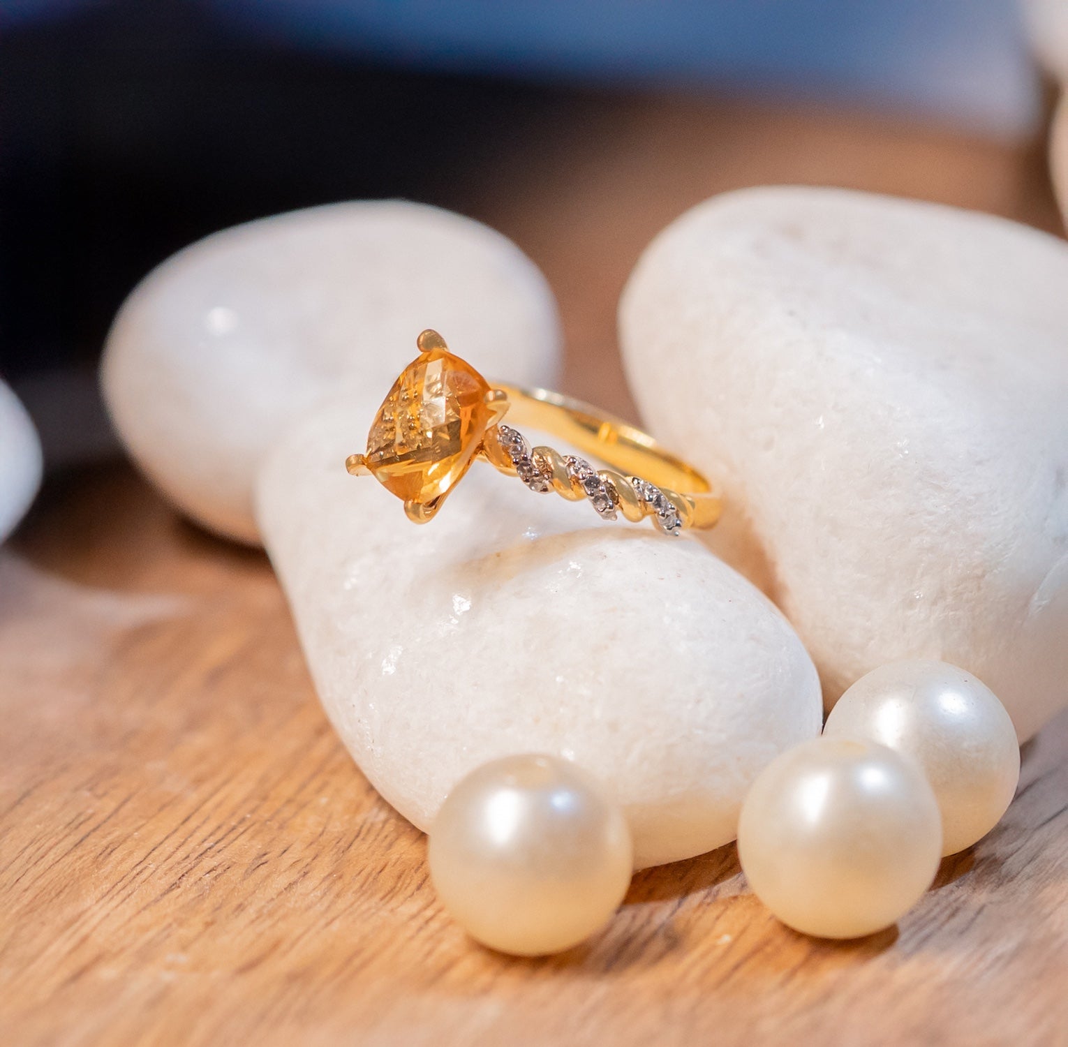 Sunrise Citrine Ring