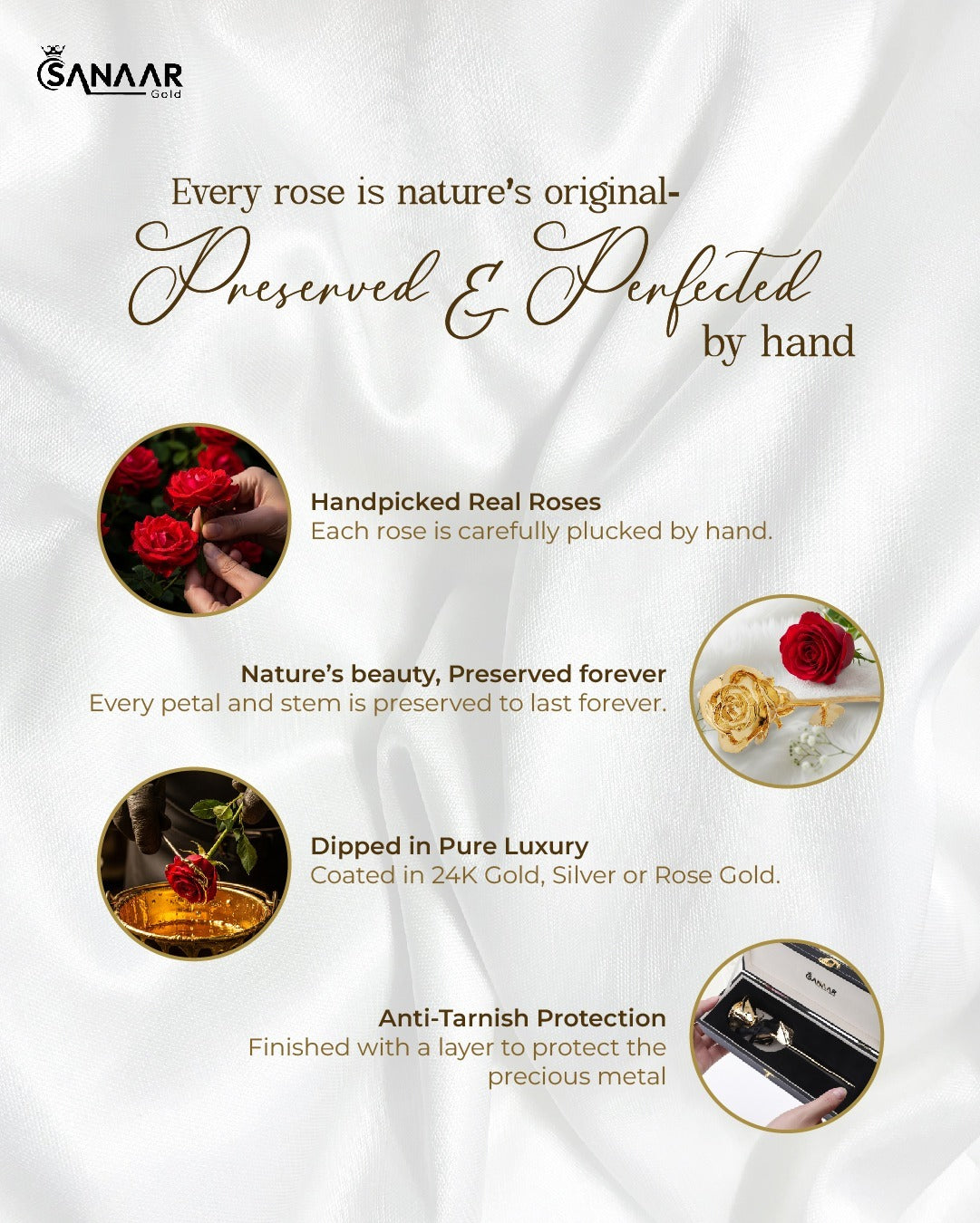 Classic 24k Gold dipped Rose Pack of 2