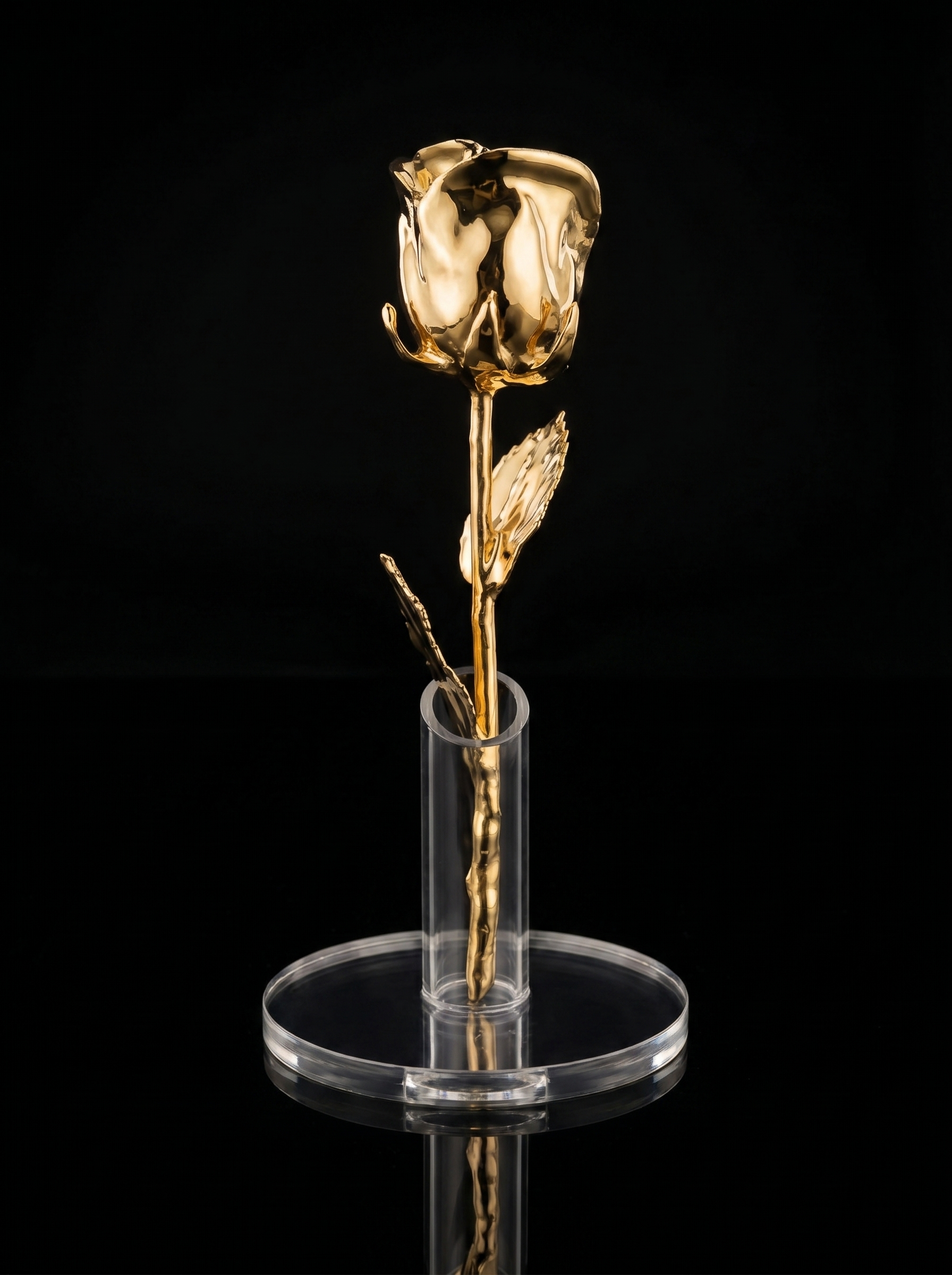 Elegant | 24k Gold dipped Rose | 6 inches | with stand