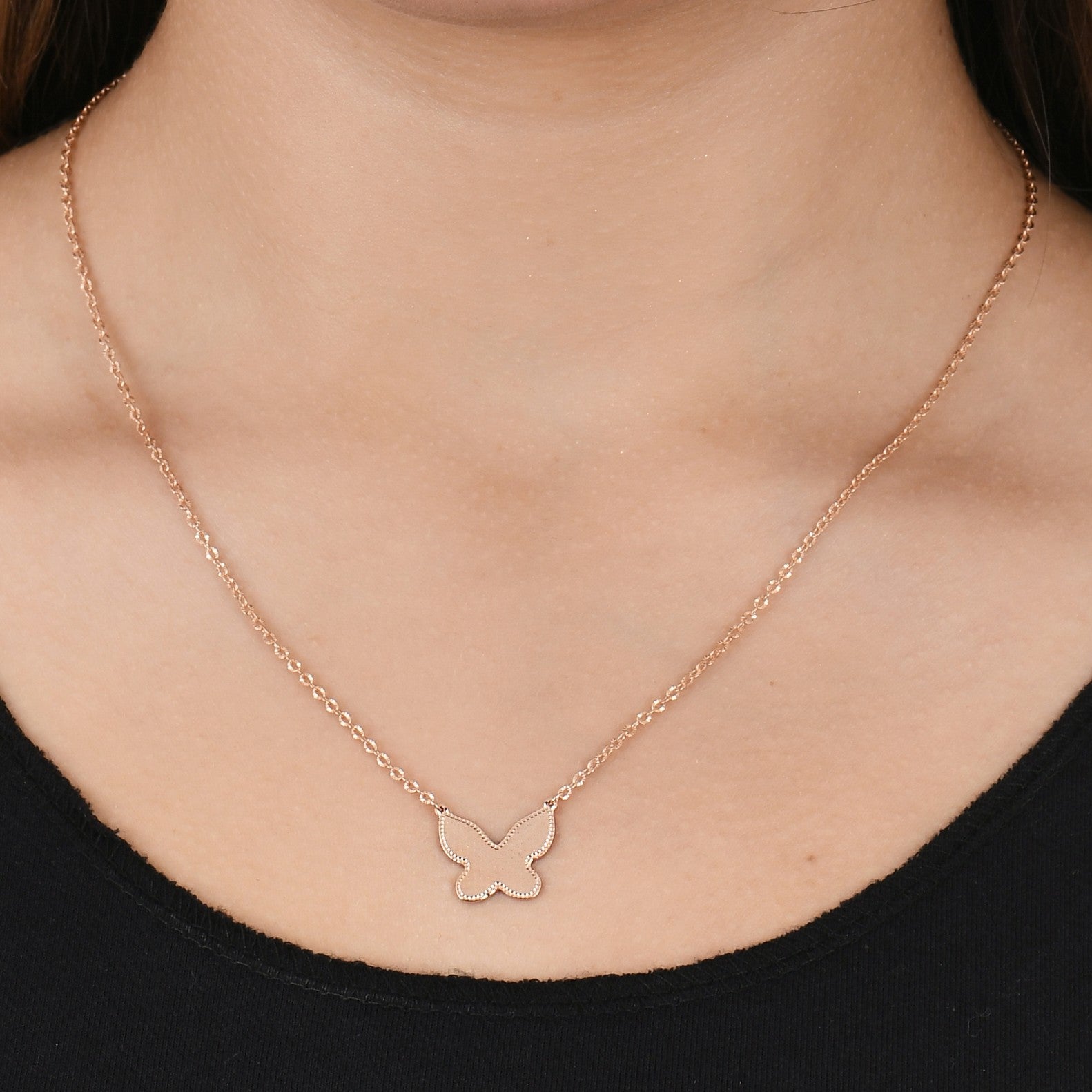 butterfly Silhouette Necklace