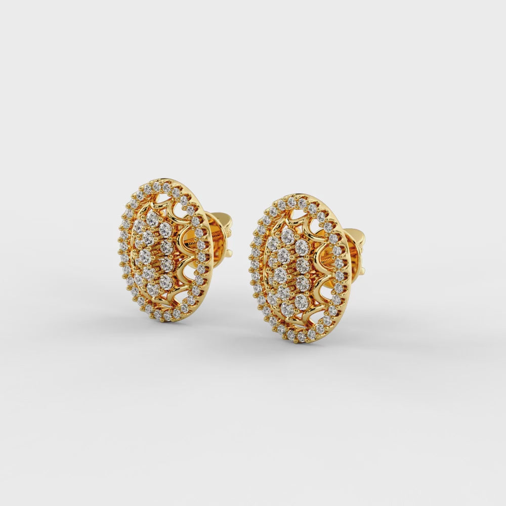 Oval Radiance CZ Stud Earrings