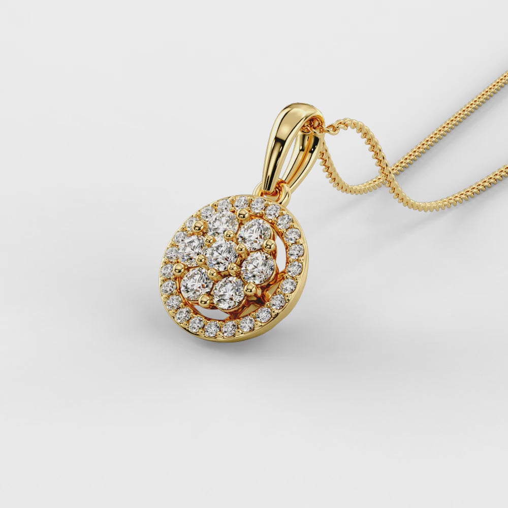 Radiant Bloom CZ Pendant