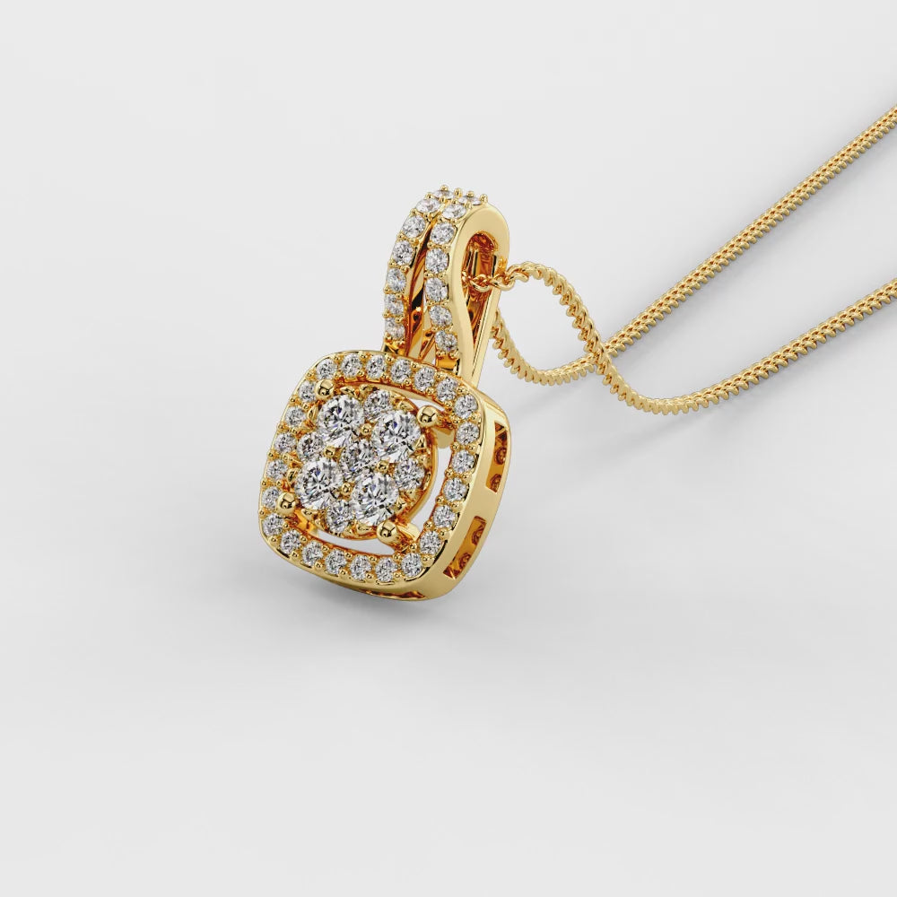 Cushion Bloom CZ Pendant