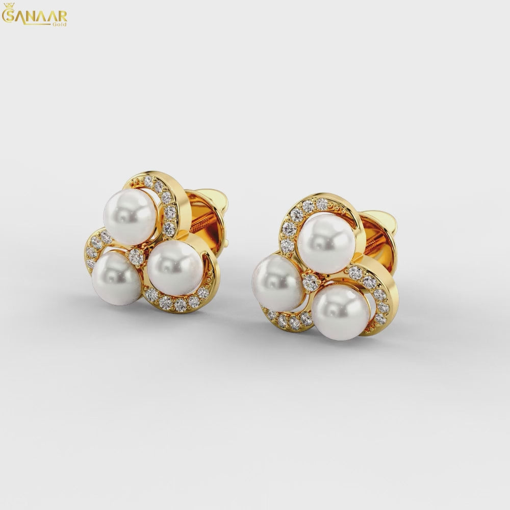 Purity Pearl Loop Earrings